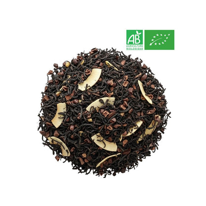 Organic Black Tea Almond Chocolate in Bulk 100g