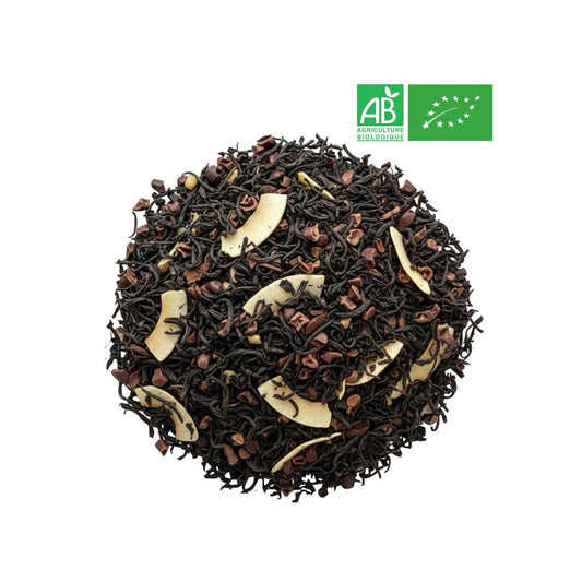 Organic Black Tea Almond Chocolate in Bulk 100g